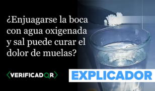 ¿Enjuagarse la boca con agua oxigenada y sal puede curar el dolor de muelas?