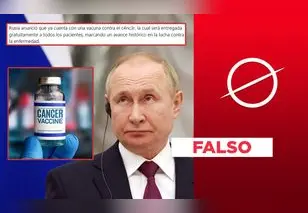 Rusia no tiene lista "vacuna" contra el cáncer y tampoco oficializó tratamientos gratuitos