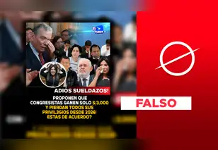 Es falso que exista un proyecto de ley que proponga reducir el sueldo de los congresistas a S/3.000 y elimina algunos privilegios parlamentarios