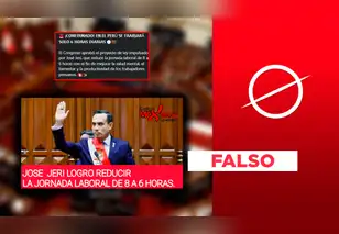 Es falso que el Congreso aprobó un proyecto de ley de José Jerí que reduce la jornada laboral a 6 horas