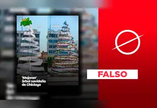 Es falsa la versión que asegura que el árbol de Navidad destruido por un tiktoker en Chiclayo fue restaurado y mejorado