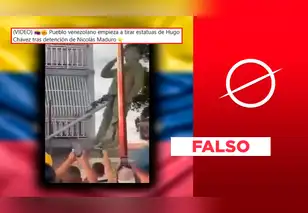 Sí derribaron estatua de Hugo Chávez en Venezuela, pero NO tras la captura de Maduro: video data del 2024