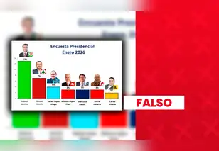 Roberto Sánchez no lidera las encuestas presidenciales del mes de enero de 2026 con 17%: se trata de un sondeo falso