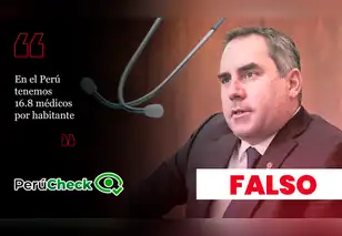 Es falso que en el Perú haya “16.8 médicos por habitante”, como afirmó Rafael Belaúnde