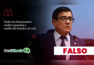 El candidato José Williams asegura que todos los funcionarios públicos pueden recibir doble ingreso del Estado, pero esto no es cierto