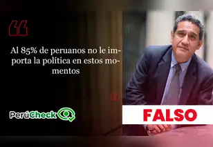 Es falso que al 85% de peruanos "no le importe la política", como afirmó el candidato Mesías Guevara