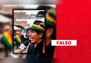 Boliviano no pide que anexen su país a Perú: video fue generado con IA
