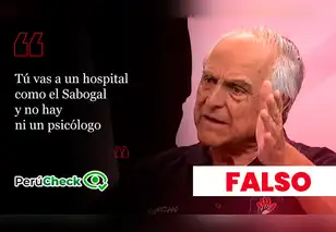 Es falso que en el Hospital Nacional Alberto Sabogal Sologuren no haya ni un psicólogo, como indicó el candidato Francisco Diez-Canseco