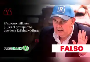 López Aliaga afirmó que el Minsa y EsSalud tienen “S/.40,000 millones de soles de presupuesto”, pero la cifra no es real