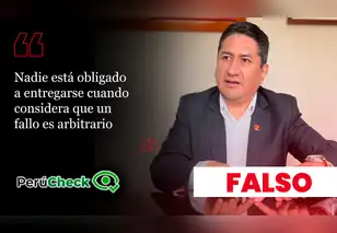 ¿Vladimir Cerrón no está obligado a entregarse a la justicia? Es falsa la afirmación del candidato