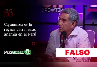 Cajamarca no es la región con menos anemia del Perú, como afirmó Mesías Guevara