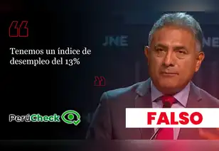 ¿El desempleo en el Perú es del 13%? Es falso lo afirmado por el candidato presidencial Carlos Jaico