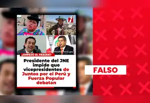 Es falso que el JNE haya impedido el debate entre candidatos a la vicepresidencia de Juntos por el Perú y Fuerza Popular