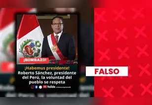 Es falso que Roberto Sánchez haya sido declarado oficialmente presidente del Perú