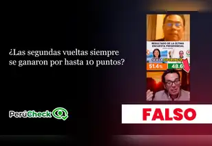 Es falso que siempre se haya ganado la segunda vuelta presidencial con hasta 10 puntos de diferencia