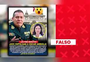 Es falso que el Congreso vaya a expulsar hoy a Óscar Arriola, comandante general de la PNP: No existe un mecanismo inmediato para removerlo