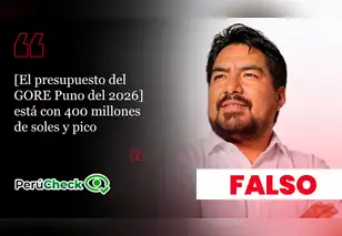 Es falso que el Gobierno Regional de Puno reciba un presupuesto de solo S/400 millones