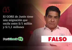 Es falso que el presupuesto del Gobierno Regional de Junín sea de entre S/1 millón y S/1,1 millones, como afirmó Dimas Aliaga