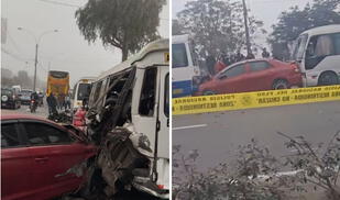 Múltiple choque en la Carretera Central deja un muerto Múltiple choque en la Carretera Central deja un muerto