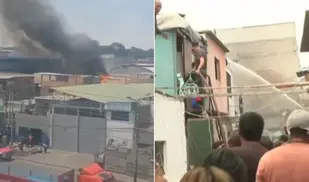Voraz incendio en el Callao amenaza 46 viviendas Voraz incendio en el Callao amenaza 46 viviendas