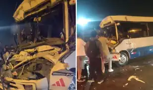 Custer sufre aparatoso choque y cabina de conductor quedó destruida