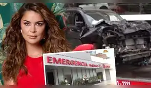 Laura Spoya sufre aparatoso accidente con su camioneta en Surco