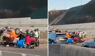 Vuelco en la Costa Verde deja cinco heridos