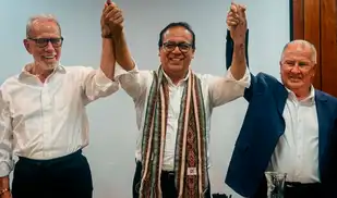 Sánchez confirma alianza con López Chau y Belmont en el Congreso: "Para recuperar la democracia"