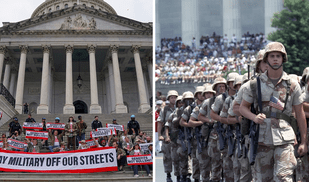Trump’s $45M military parade faces protests, thunderstorms, and bipartisan criticism