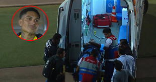 Yotun tuvo que ser retirado del partido en ambulancia y generó preocupación en Paolo Guerrero