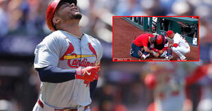 Venezolano Willson Contreras sufre doloroso golpe de bate y queda lesionado en juego de MLB 2024