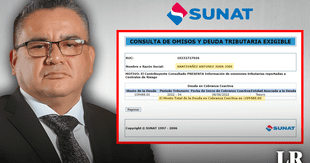 Ministro Santiváñez y sus estudios tienen S/432.000 de deuda con Sunat