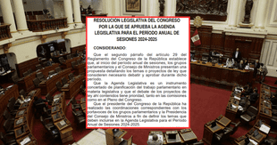 Congreso oficializa agenda legislativa 2024-2025: ¿Cuáles son los proyectos de ley priorizados?