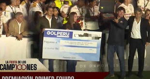 Universitario recibió millonario monto de GOLPERU por lograr el título nacional en su centenario