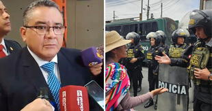 Ministro Santiváñez justifica abuso policial en manifestaciones: "La fuerza es una y es del Estado"