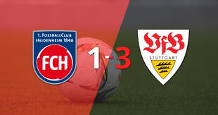 Resumen: Stuttgart domina a Heidenheim y le gana por 3 a 1