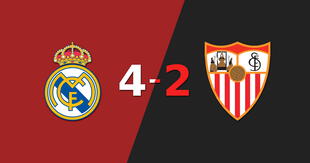 Resumen: Real Madrid dio el golpe y le ganó a Sevilla por 4-2