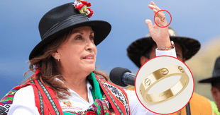 Dina Boluarte habría usado anillo Cartier valorizado en más de S/5.000 durante visita a Chalhuanca