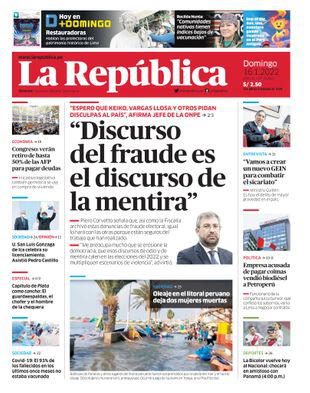 Edición Impresa - La Republica | Lima - Domingo 16 de Enero del 2022