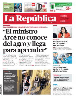 Edición Impresa - La Republica | Lima - Martes 24 de Mayo del 2022