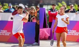 Doble oro para el Perú: Kevin Martínez y Valeria Garcés brillan en paleta frontón en Santa Fe 2026