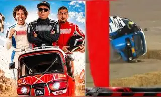 Ricardo Mendoza sufre aparatosa volcadura de su mototaxi en vivo en plena carrera contra Jorge Luna Ricardo Mendoza sufre aparatosa volcadura de su mototaxi en vivo en plena carrera contra Jorge Luna
