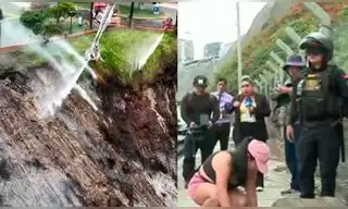Hallan a hombre con quemaduras en acantilado de la Costa Verde en medio del incendio Hallan a hombre con quemaduras en acantilado de la Costa Verde en medio del incendio