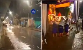 Lluvias de fuerte intensidad en Piura provocan aniegos y obligan a suspender procesión del Señor de los Milagros Lluvias de fuerte intensidad en Piura provocan aniegos y obligan a suspender procesión del Señor de los Milagros