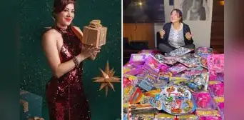 Lesly Castillo compró decenas de regalos para niños necesitados: “Amamos la Navidad”