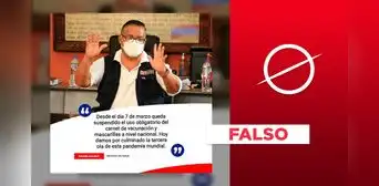 No, el Minsa no ha suspendido el carnet de vacunación y el uso de mascarillas en Perú