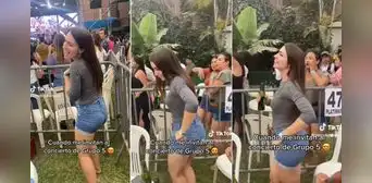 Sin zapatos terminó bailando una canadiense que asistió por primera vez a concierto del Grupo 5