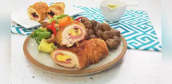 Receta del enrollado de pollo al horno