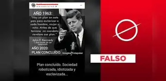 No, John F. Kennedy no dijo que había “un plan para esclavizar” a las personas No, John F. Kennedy no dijo que había “un plan para esclavizar” a las personas