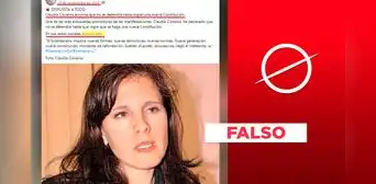Es falso que Claudia Cisneros haya dicho que “no se detendrá” hasta que se haga una nueva constitución Es falso que Claudia Cisneros haya dicho que “no se detendrá” hasta que se haga una nueva constitución